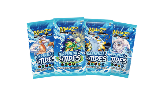 MetaZoo Torrential Tides booster pack met water cryptids artwork