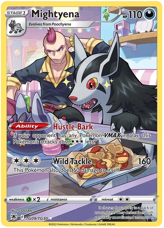 Mightyena Illustration Rare TG09/TG30 Pokémon kaart uit Astral Radiance