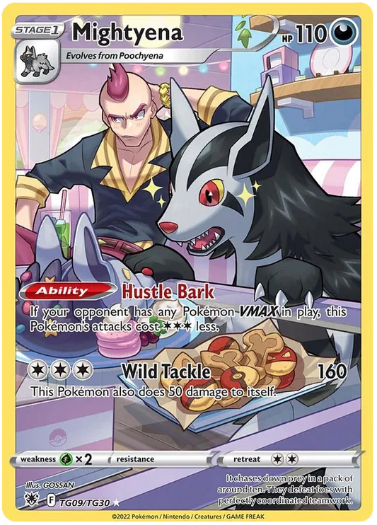 Mightyena Illustration Rare TG09/TG30 Pokémon kaart uit Astral Radiance