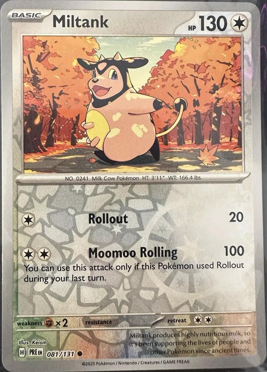 Miltank Reverse Holo #081 uit de Prismatic Evolutions Pokémon set