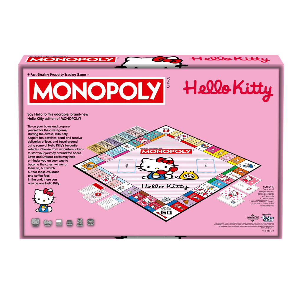Monopoly Hello Kitty bordspel in roze Hello Kitty thema