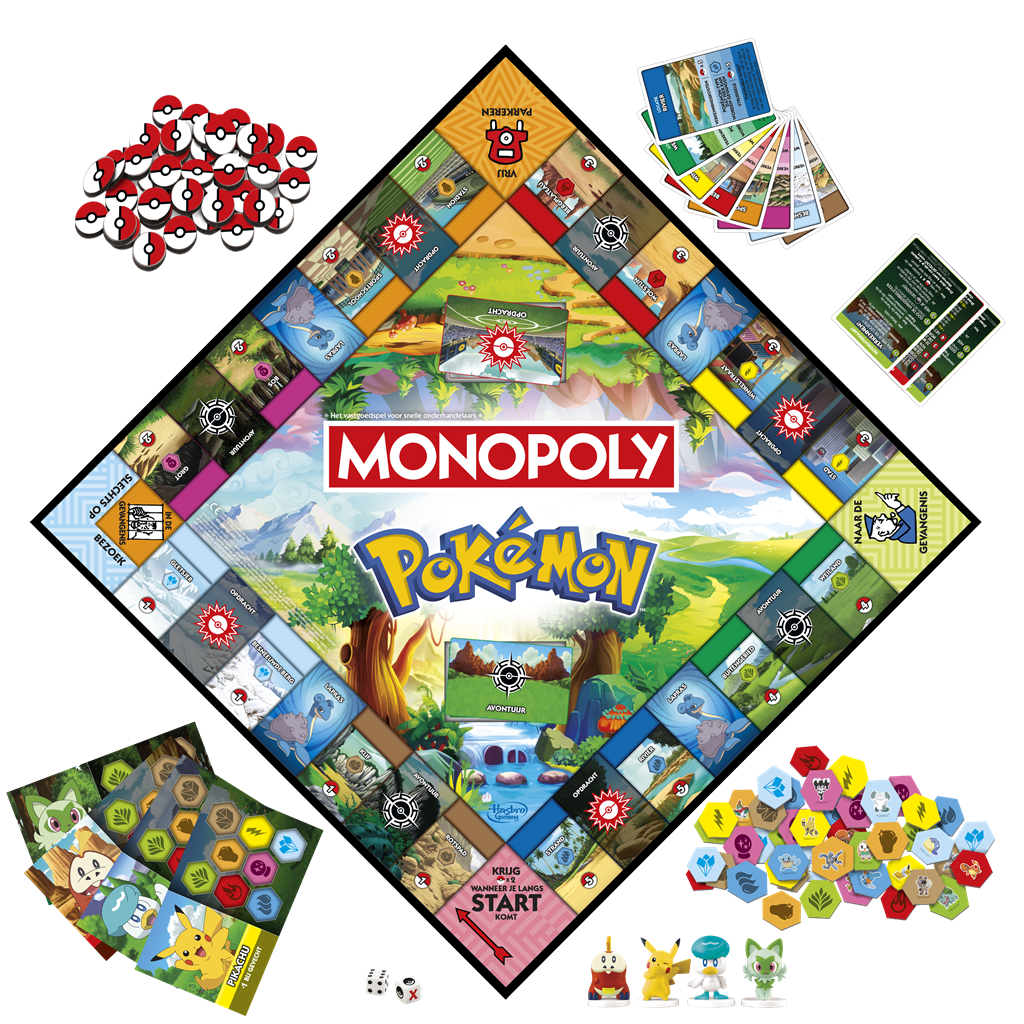 Monopoly Pokémon Speciale Editie met Pikachu, Sprigatito, Fuecoco en Quaxly, het leukste bordspel voor familieavond en kinderen
