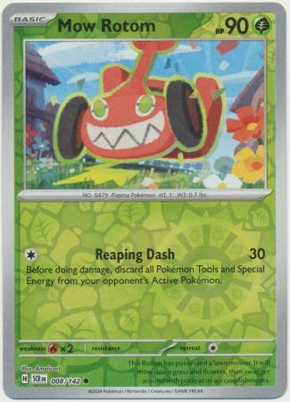 Mow Rotom Reverse Holo kaart #008 uit de Pokémon Stellar Crown set