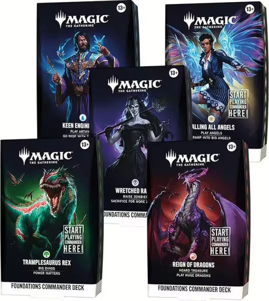 Complete bundel van alle 5 Magic: The Gathering Foundations Commander Decks.