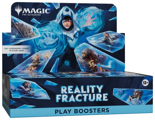 Geopende display box van Magic: The Gathering Reality Fracture met 30 Play Boosters.