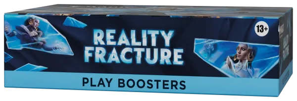 Verzegelde Magic: The Gathering Reality Fracture Play Boosterbox display.