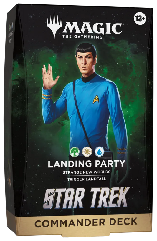 Magic the Gathering Star Trek Commander Deck Landing Party met Spock op de verpakking