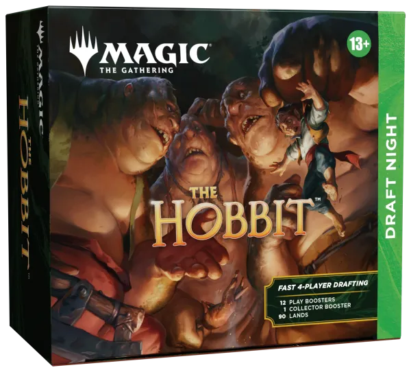 De complete Magic: The Gathering The Hobbit Draft Night box voor 4 spelers inclusief Collector Booster.
