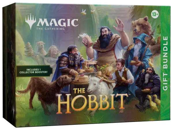 De luxe Magic: The Gathering The Hobbit Gift Bundle met Collector Booster en exclusieve promo's.