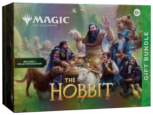 De luxe Magic: The Gathering The Hobbit Gift Bundle met Collector Booster en exclusieve promo's.