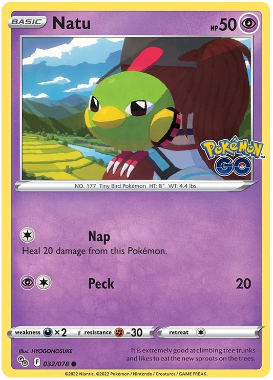Natu common kaart 032/078 uit de Pokemon Go set
