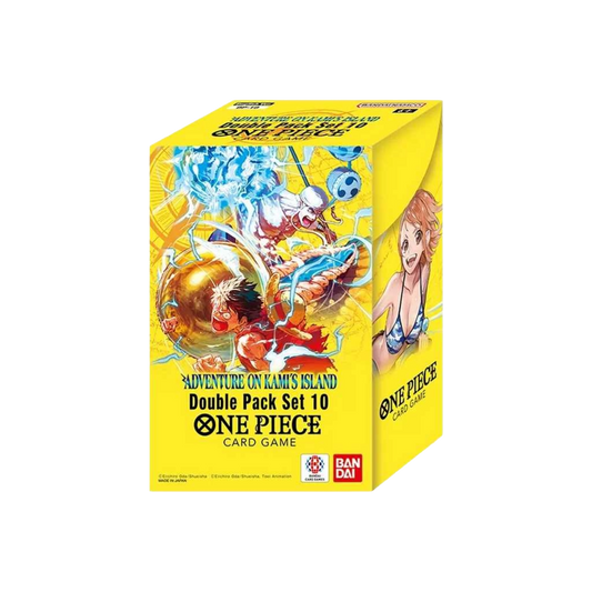Voorkant van de One Piece Card Game Double Pack Set Vol. 10 verpakking.
