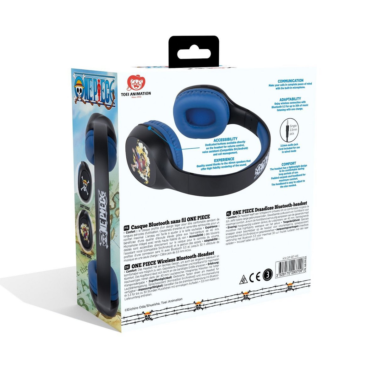 One Piece Bluetooth kinder koptelefoon met anime design