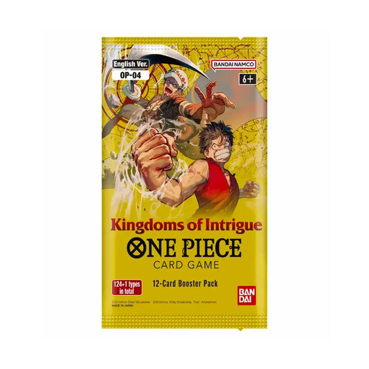 One Piece Kingdoms of Intrigue OP-04 boosterpack van Bandai Namco met chase cards, SP kaarten en alt art kaarten