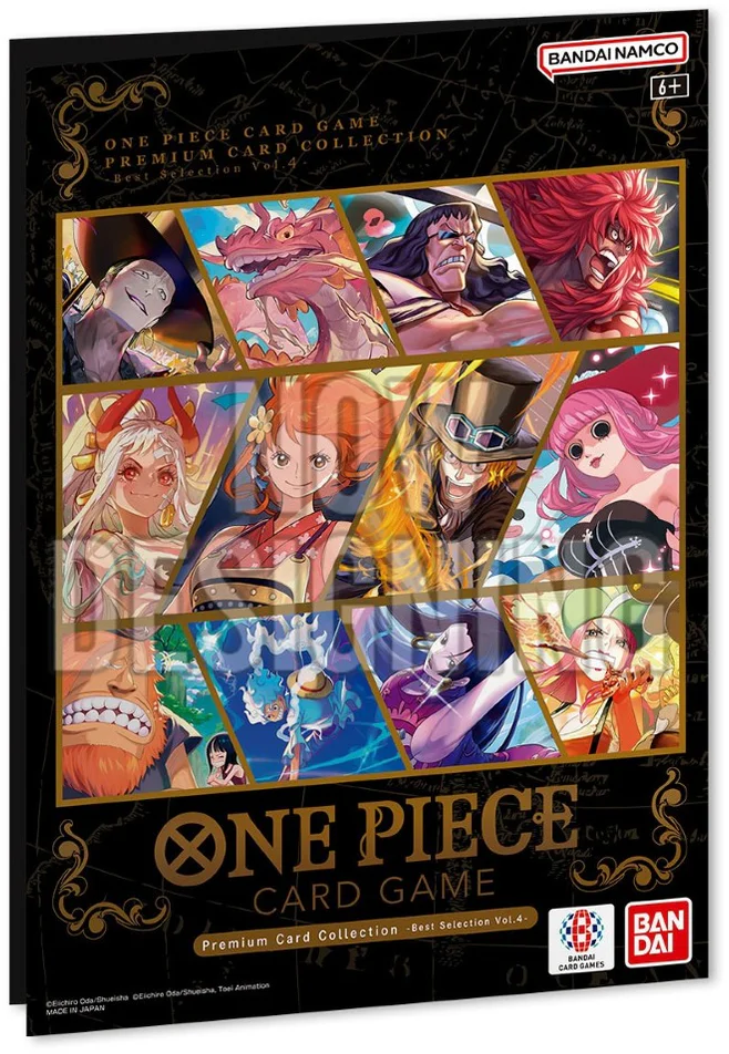 One Piece Premium Card Collection Selection Vol. 4 met 12 holo foil kaarten en verzamelboekje van Bandai Namco