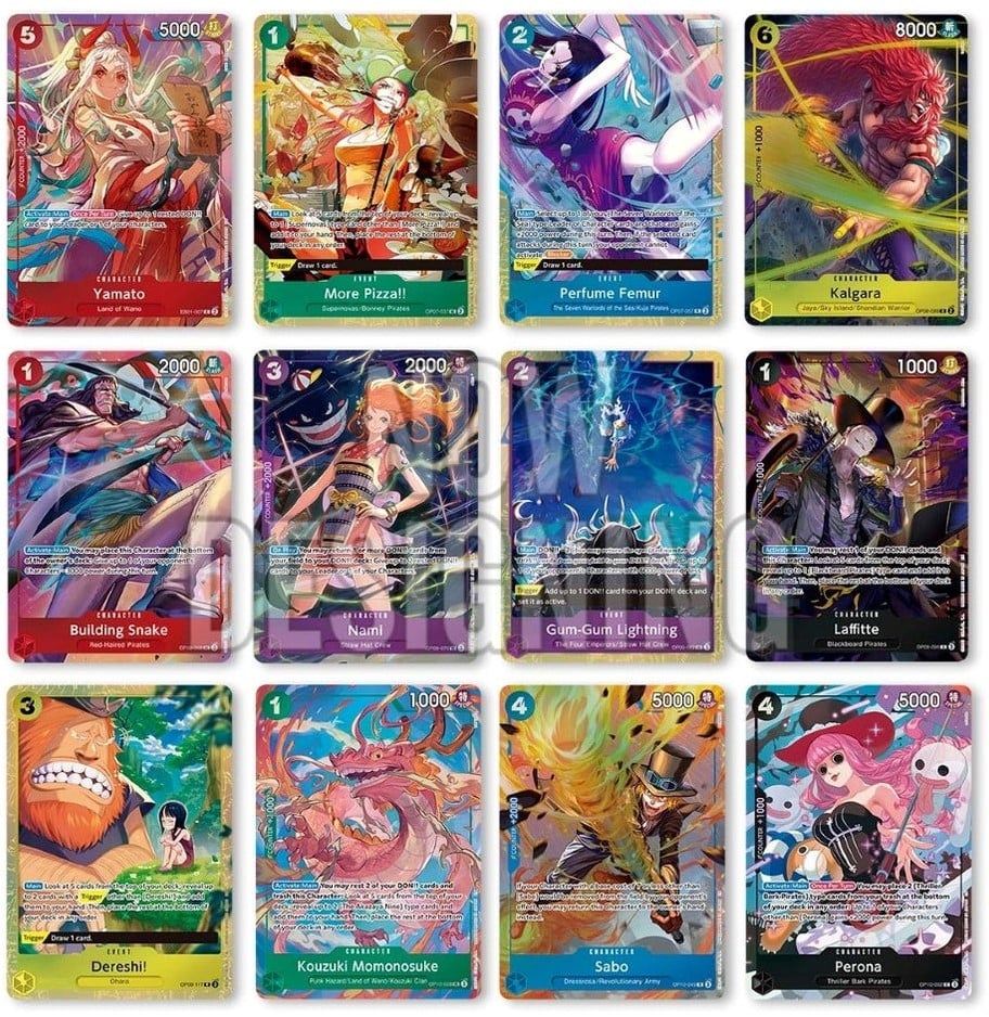 One Piece Premium Card Collection Selection Vol. 4 met 12 holo foil kaarten en verzamelboekje van Bandai Namco