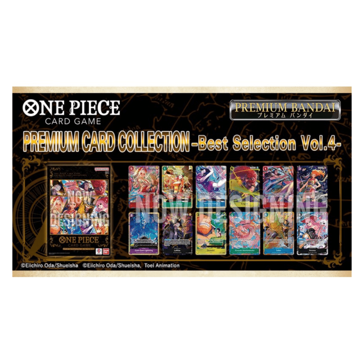One Piece Premium Card Collection Selection Vol. 4 met 12 holo foil kaarten en verzamelboekje van Bandai Namco