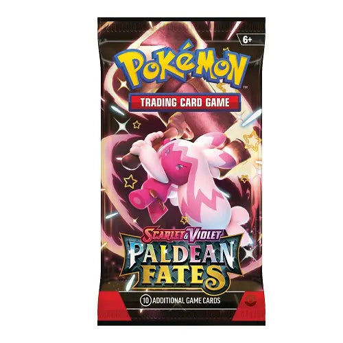 Pokémon TCG Scarlet and Violet Paldean Fates Booster Bundle verpakking met zes boosterpacks