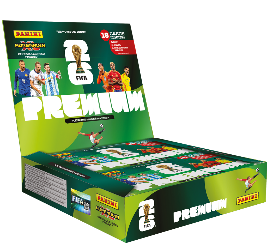 Panini Adrenalyn XL FIFA World Cup 2026 Premium Booster Box met 10 packs en Limited Edition kaarten