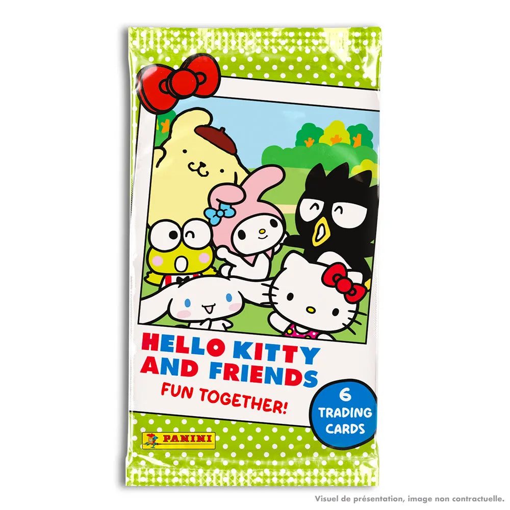 Panini Hello Kitty and Friends TCG Boosterpack met Sanrio verzamelkaarten - vooraanzicht