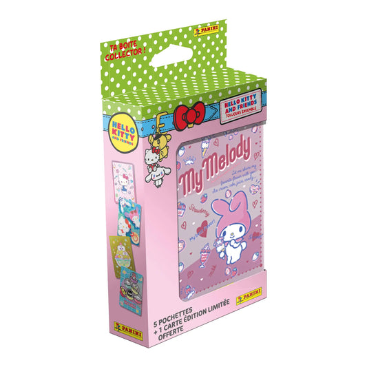 Panini Hello Kitty and Friends TCG Pocket Tin in My Melody design met trading cards - vooraanzicht