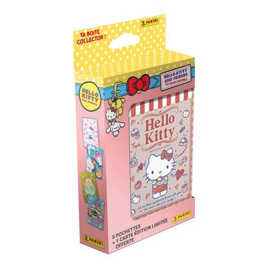 Panini Hello Kitty Pocket Tin met TCG trading cards en blikken opbergdoos - vooraanzicht