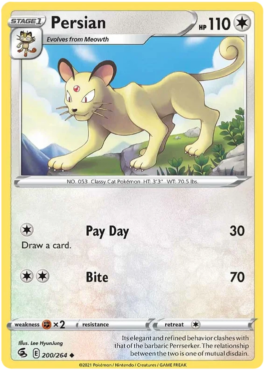 Persian Fusion Strike common normaal Pokémon kaart losse pokemon kaarten kopen pokemon verzameling pokemon collection