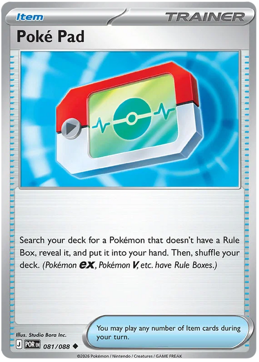 Poke Pad common kaart #081 uit de Pokémon Perfect Order set