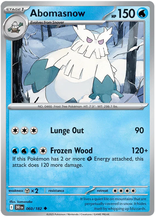 Abomasnow common kaart #060 uit de Pokémon Destined Rivals set