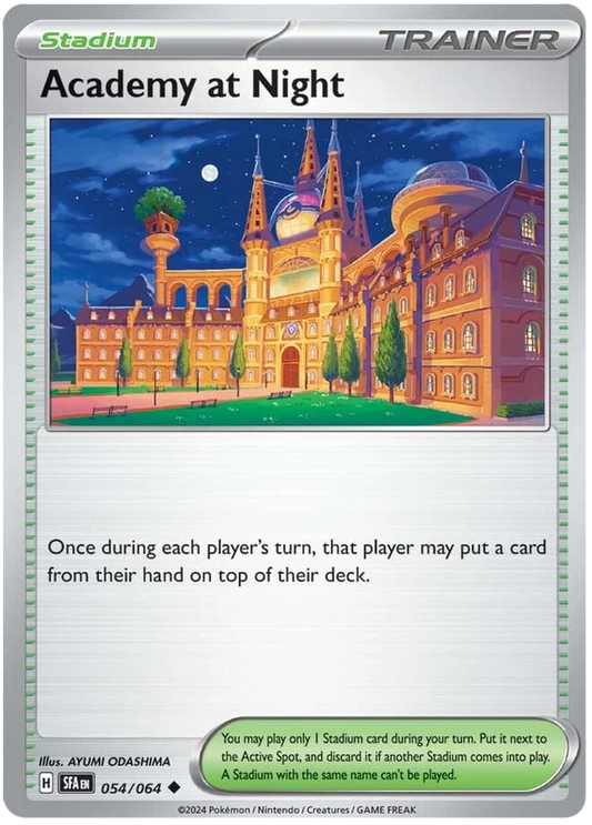 Academy at Night trainerkaart #054 common uit de Pokémon Shrouded Fable set