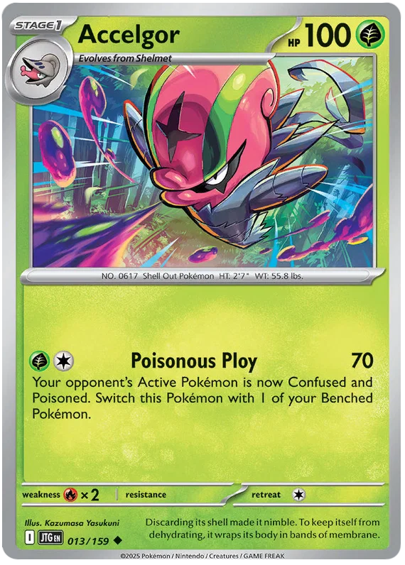 Pokémon Accelgor common #013 losse kaart uit de Journey Together set