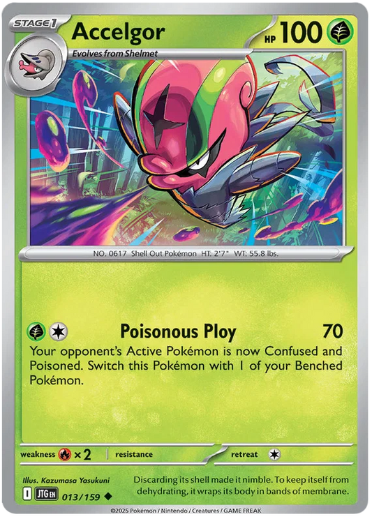 Pokémon Accelgor common #013 losse kaart uit de Journey Together set