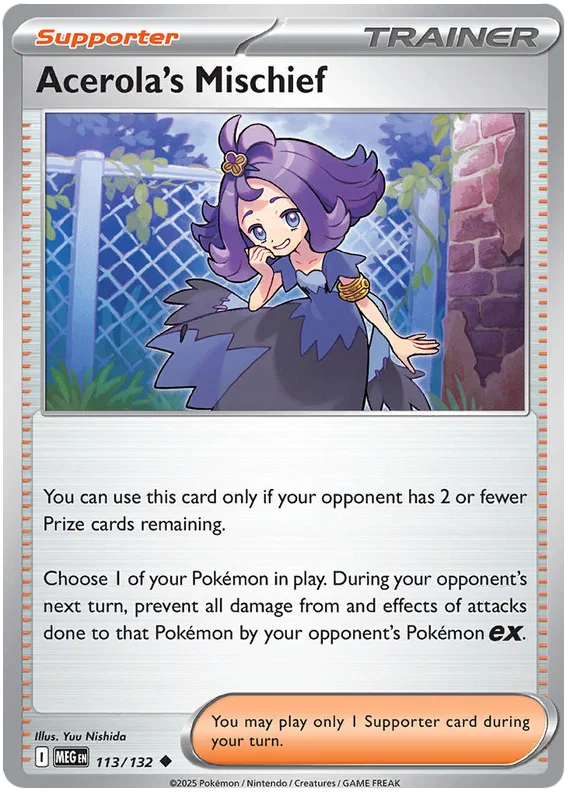 Acerola's Mischief Pokémon kaart nummer 113 common uit de Mega Evolution set