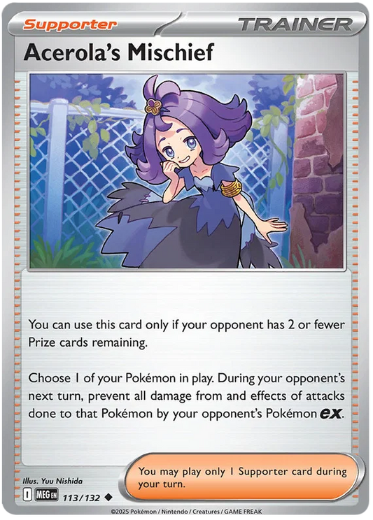 Acerola's Mischief Pokémon kaart nummer 113 common uit de Mega Evolution set