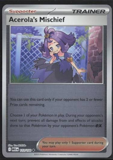 Acerola's Mischief reverse holo Pokemon kaart #113 uit de Mega Evolution set