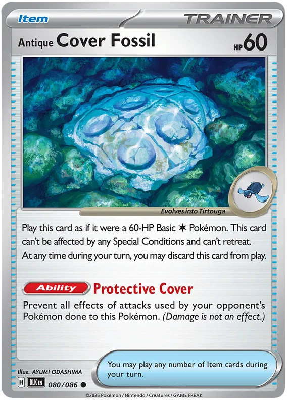 Antique Cover Fossil #080 common kaart uit de Pokémon Black Bolt set