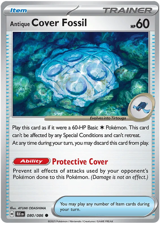 Antique Cover Fossil #080 common kaart uit de Pokémon Black Bolt set