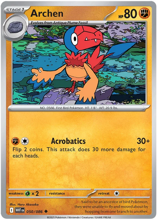 Pokémon Archen #050 common kaart uit de White Flare set