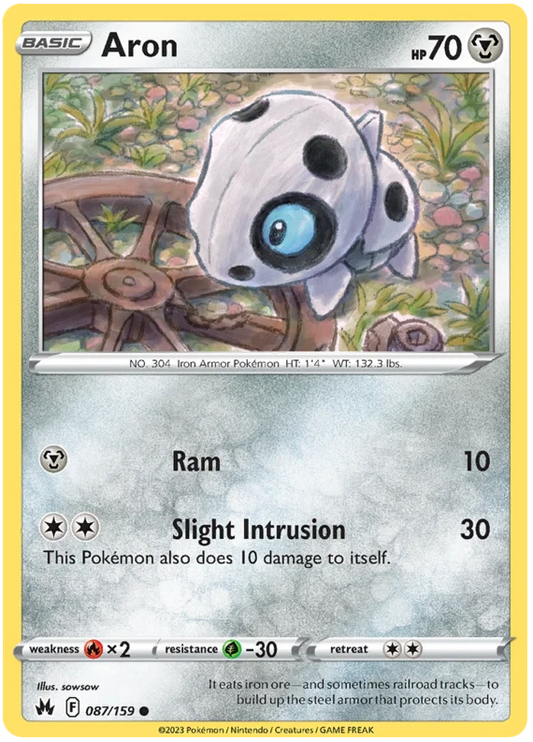 Pokémon Aron #087 common kaart uit de Crown Zenith set