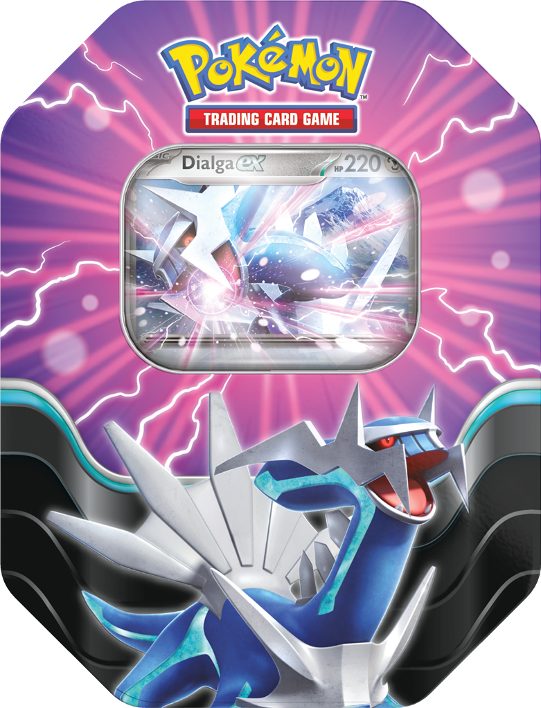 Pokémon Azure Legends ex Tin met Kyogre ex, Xerneas ex of Dialga ex promo kaart uit de Scarlet and Violet serie