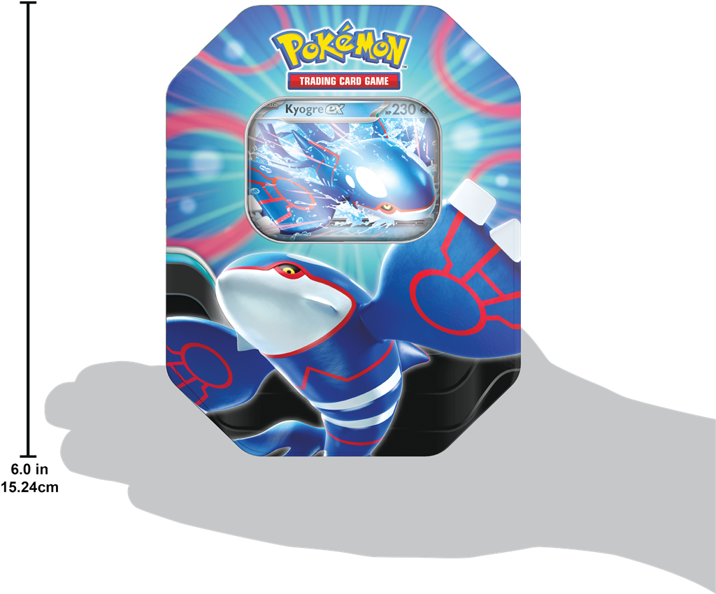 Pokémon Azure Legends ex Tin met Kyogre ex, Xerneas ex of Dialga ex promo kaart uit de Scarlet and Violet serie