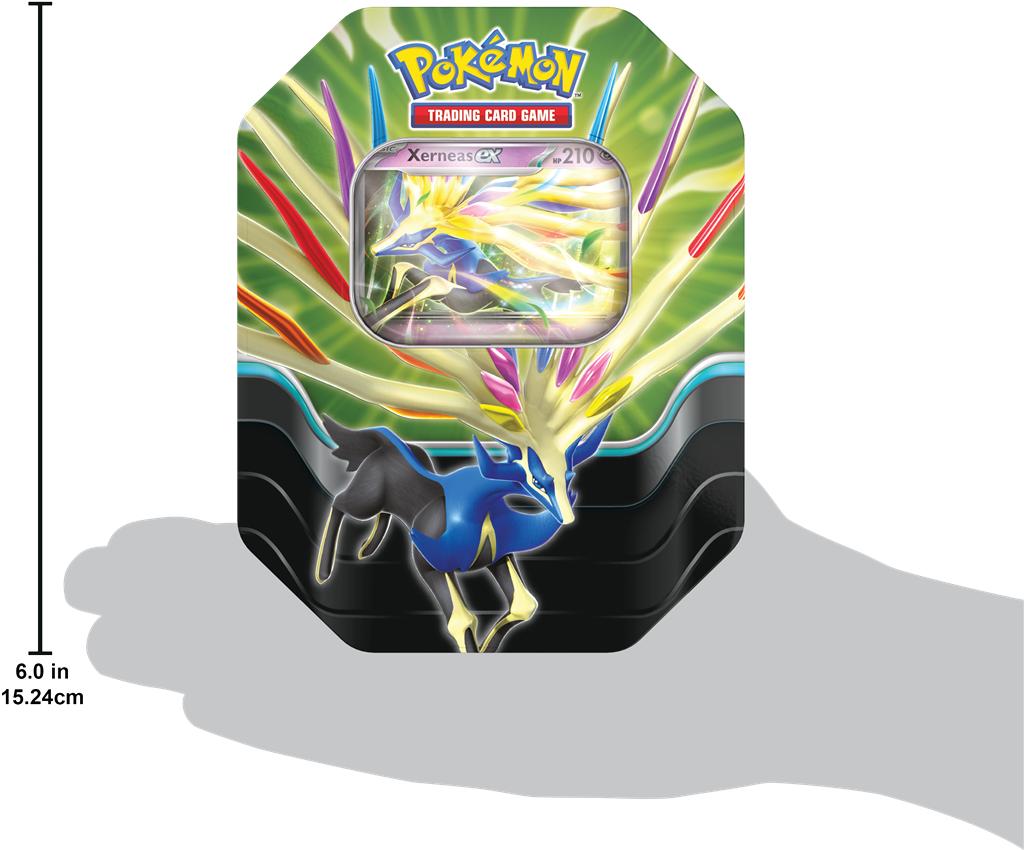 Pokémon Azure Legends ex Tin met Kyogre ex, Xerneas ex of Dialga ex promo kaart uit de Scarlet and Violet serie