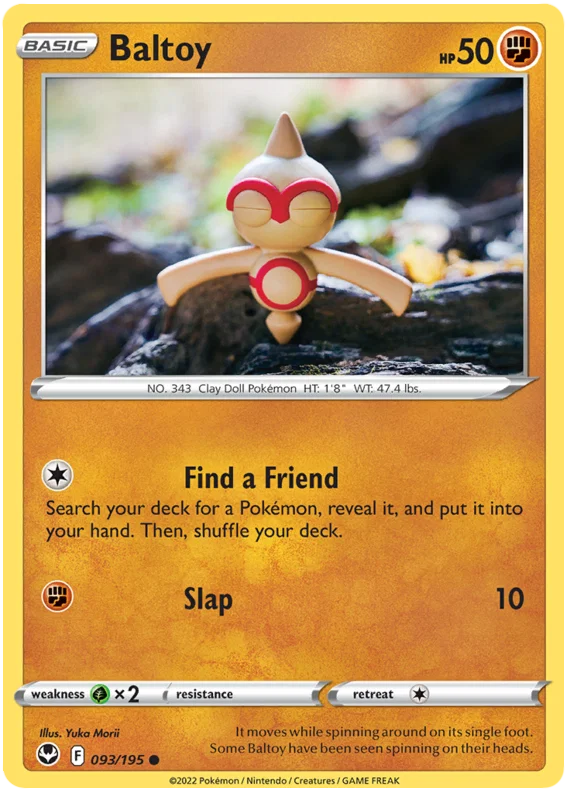 Baltoy common #093 uit de Pokémon Silver Tempest set