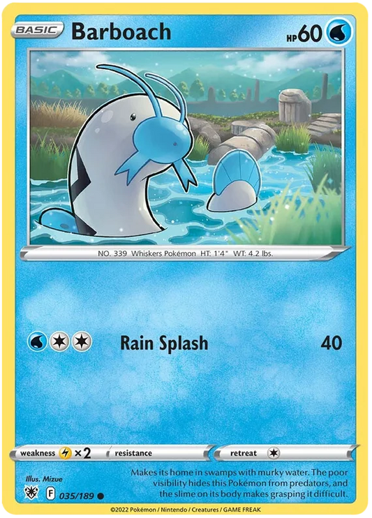Barboach common kaart #035/189 uit de Pokémon Astral Radiance set