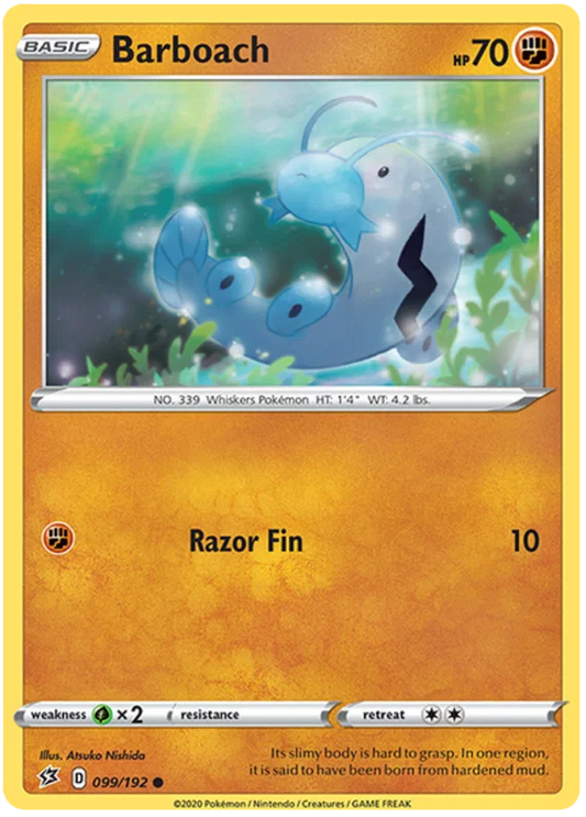 Barboach #099/192 common kaart uit de Pokémon Rebel Clash set