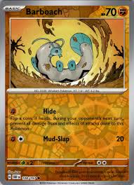 Barboach Reverse Holo kaart uit de Pokémon Obsidian Flames set, kaartnummer 108/197