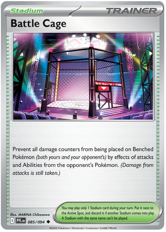 Pokémon Battle Cage #085 common kaart uit de Phantasmal Flames set
