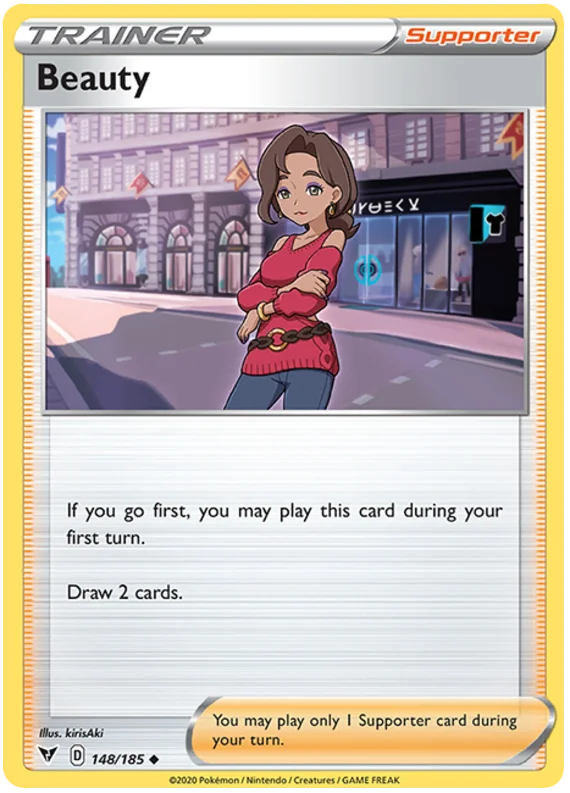 Beauty supporter trainerkaart 148/185 uit Pokémon Vivid Voltage
