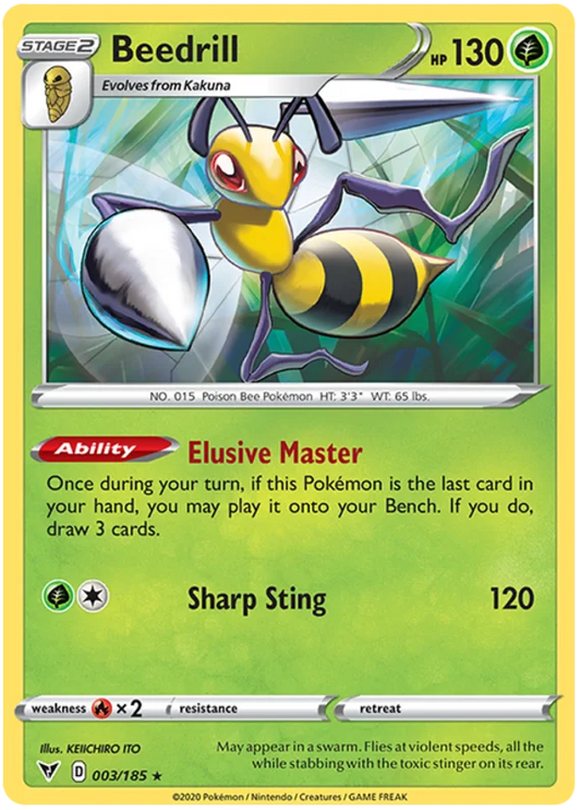 Beedrill common kaart #003/185 uit de Pokémon Vivid Voltage set