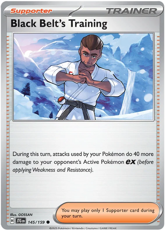 Pokemon Black Belt's Training trainerkaart #145 uit de Journey Together set
